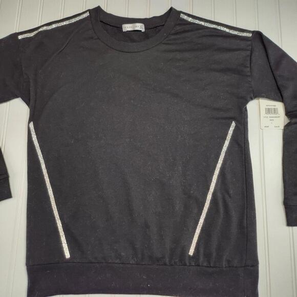 Retrology Black Sweatshirt with Sparkle Detail, Size Large, New with Tags - Picture 2 of 9